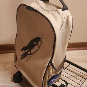 Nasa Beige Backpack with Patch Details